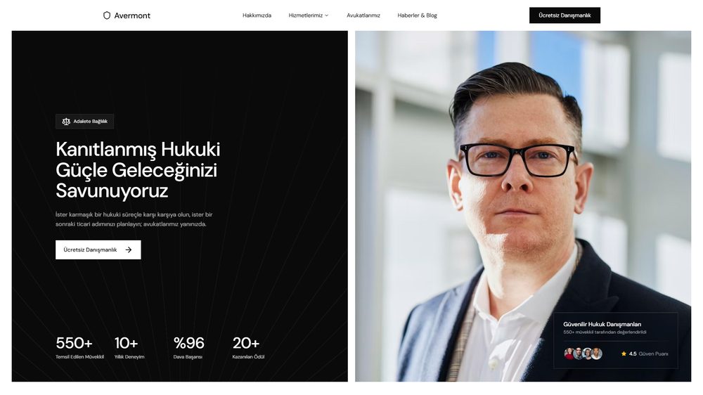 Avukatlık Bürosu web sitesi tasarımı örneği — Himbel Yazılım
