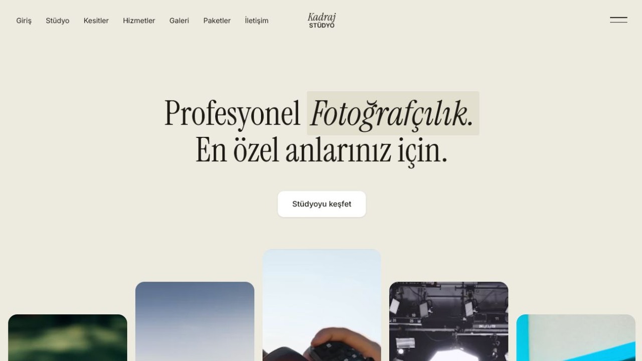 Fotoğrafçı web sitesi tasarımı örneği — Himbel Yazılım